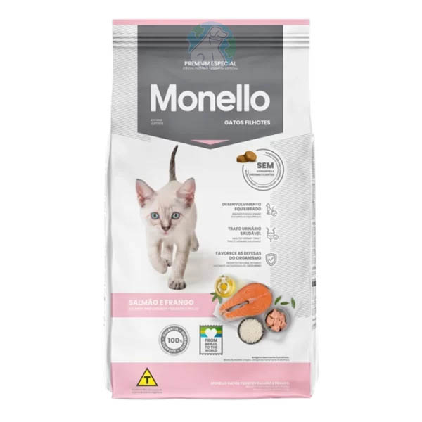 غذای خشک بچه گربه طعم مرغ و سالمون 1 کیلوگرمی Monello